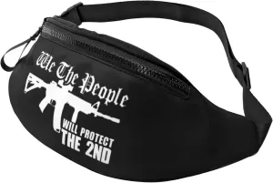We The People Ar15 Will Protect The 2nd Amendment Leisure Waist Bag Outdoor Sports Running Waist Bag Business Travel Mobile Phone Bag