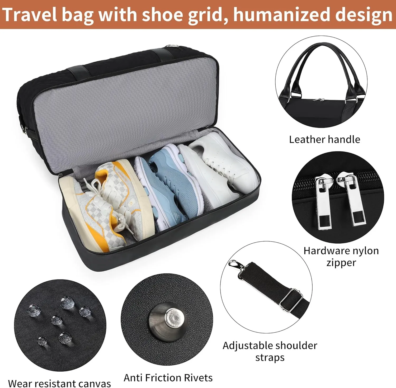 Weekender bag Weekender Bags For Women With Shoe Compartment Large Capacity Travel Overnight Bags Perfect For Travel