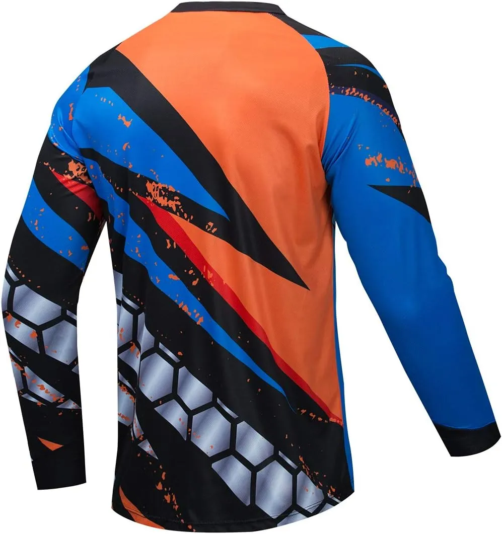 Weimostar Men's Cycling Jersey Long Sleeve MTB T Shirt Mountain Bike Motorcycle Bicycle Clothing