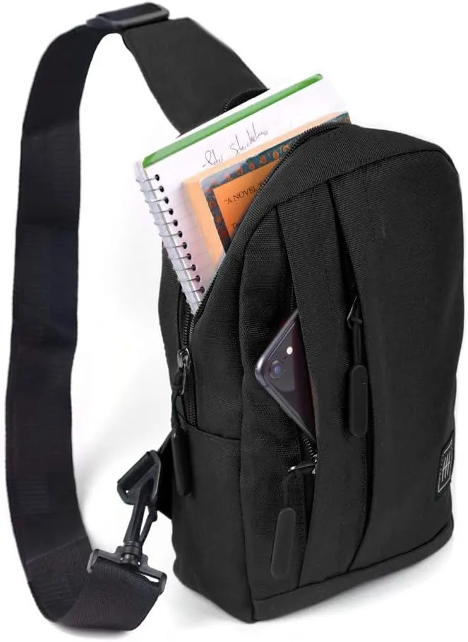 Westend Crossbody Canvas Sling Bag Backpack with Reversible Strap