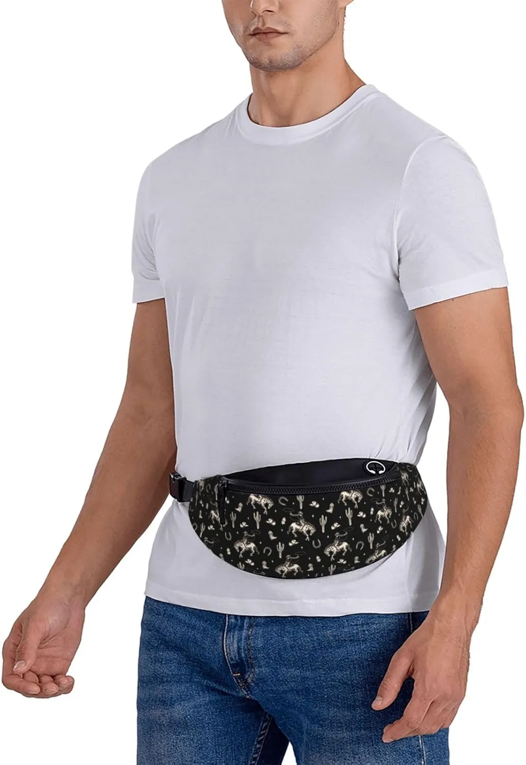 Western Fanny Pack Waist Bag Adjustable Belt Bag For Men Women Traveling Hiking Cycling Running