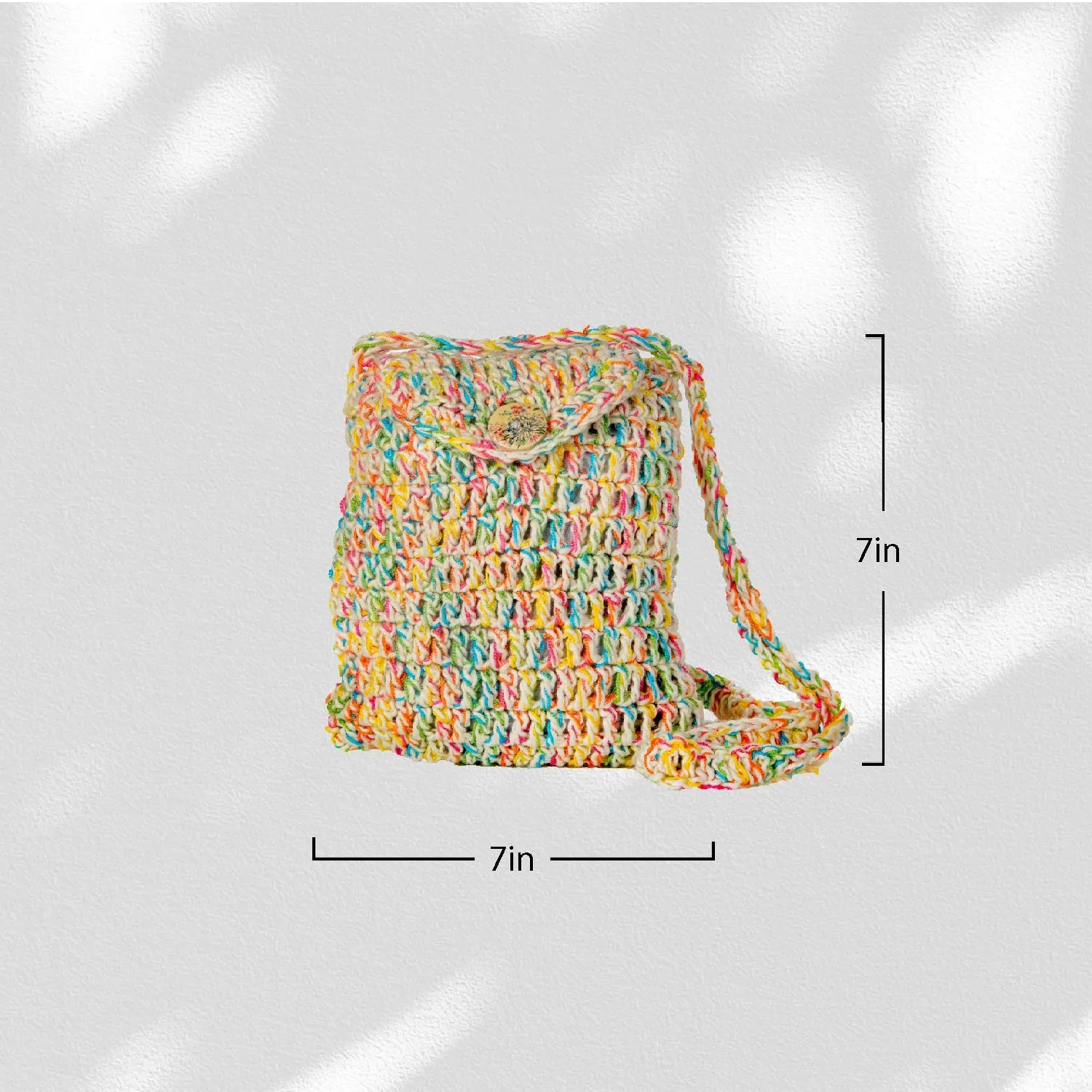 White Multi Crochet Sling Bag
