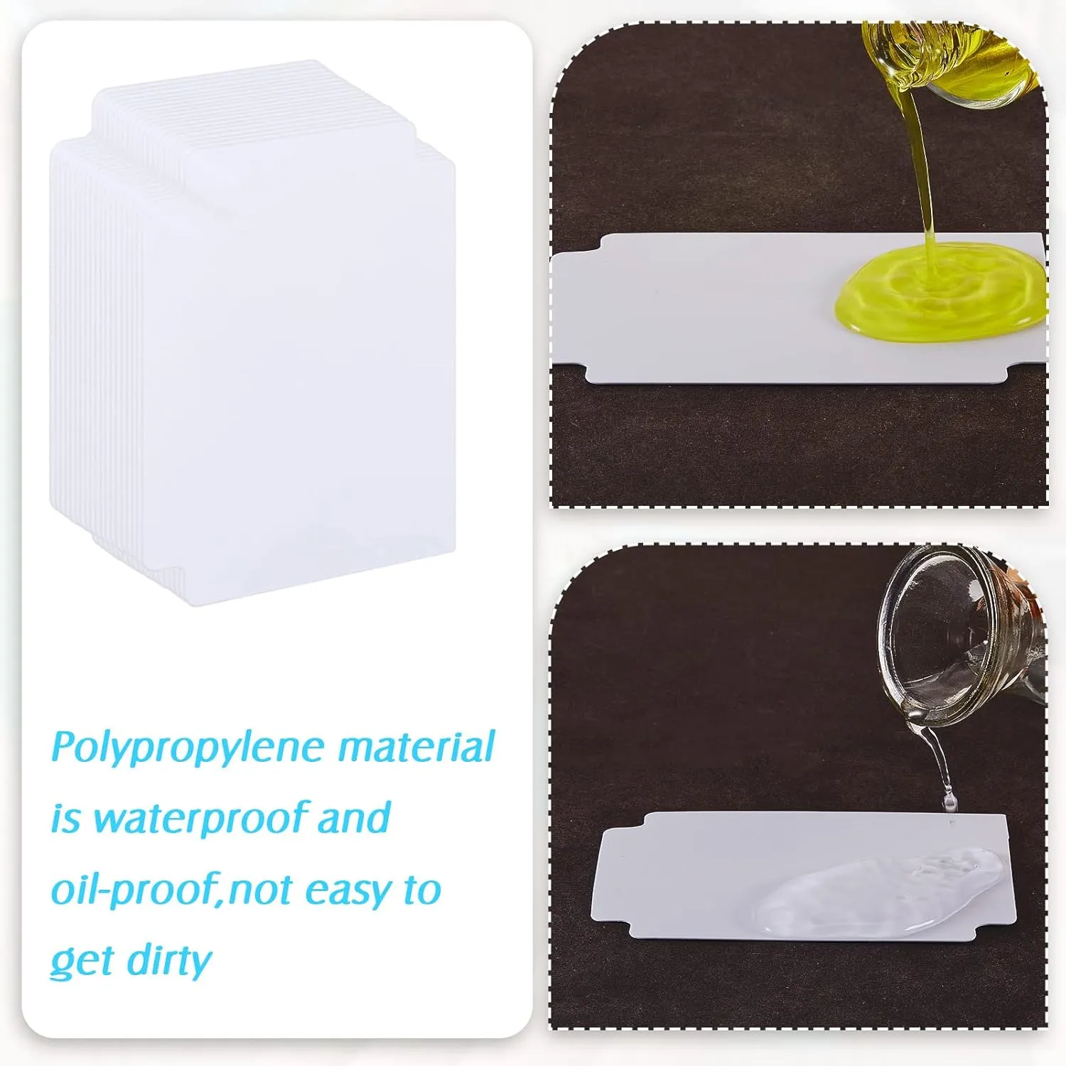 White Trading Card Plastic Divider Cards Sorting Tray Playing Separator Organizer Pages for Games Sports Supplies, 69 x 97 mm(250 Pieces)