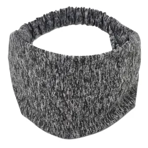 Wide Edge Double-layer Elastic Sports Yoga Running Cycling Fitness Sweatband Headband(Gray)