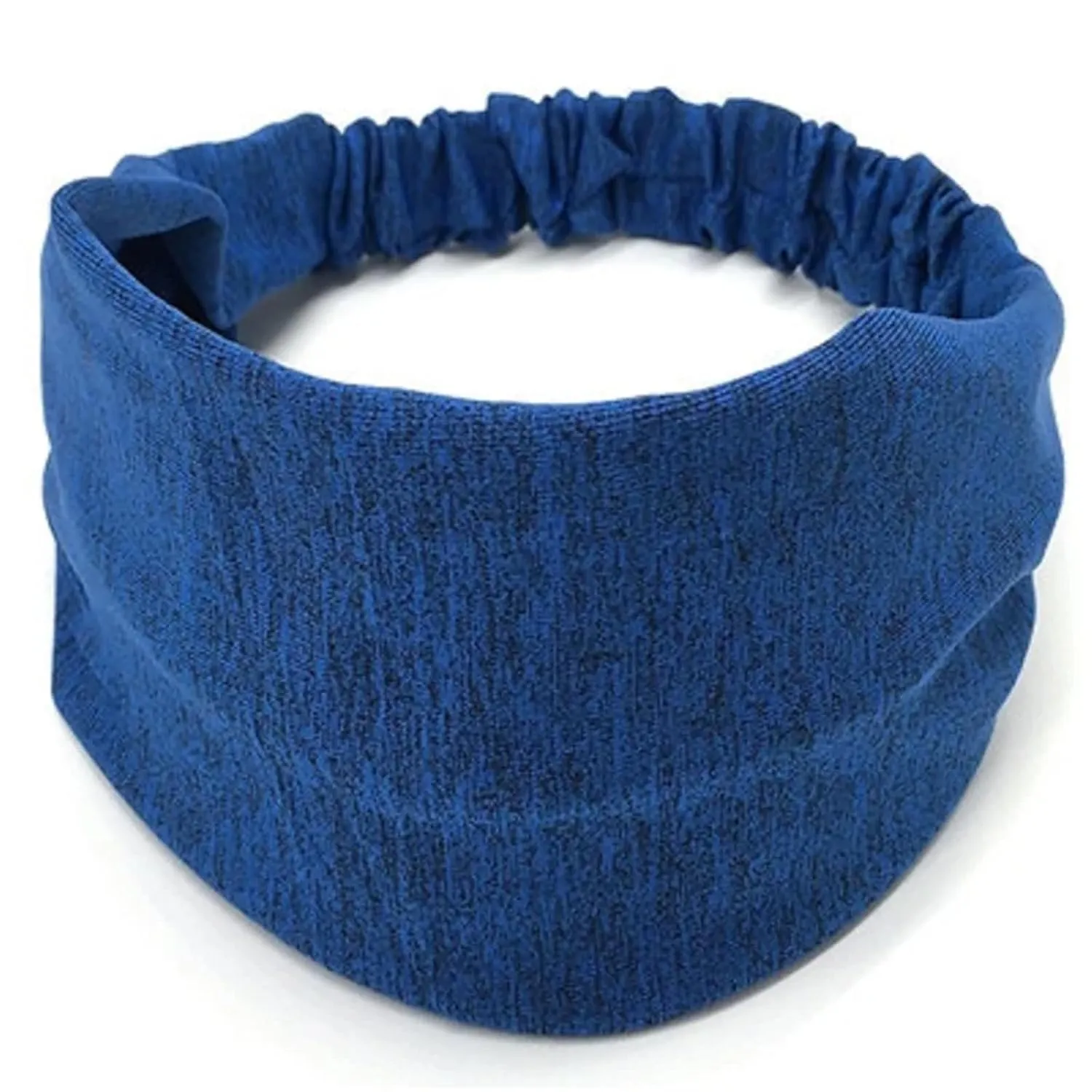 Wide Edge Double-layer Elastic Sports Yoga Running Cycling Fitness Sweatband Headband(Gray)