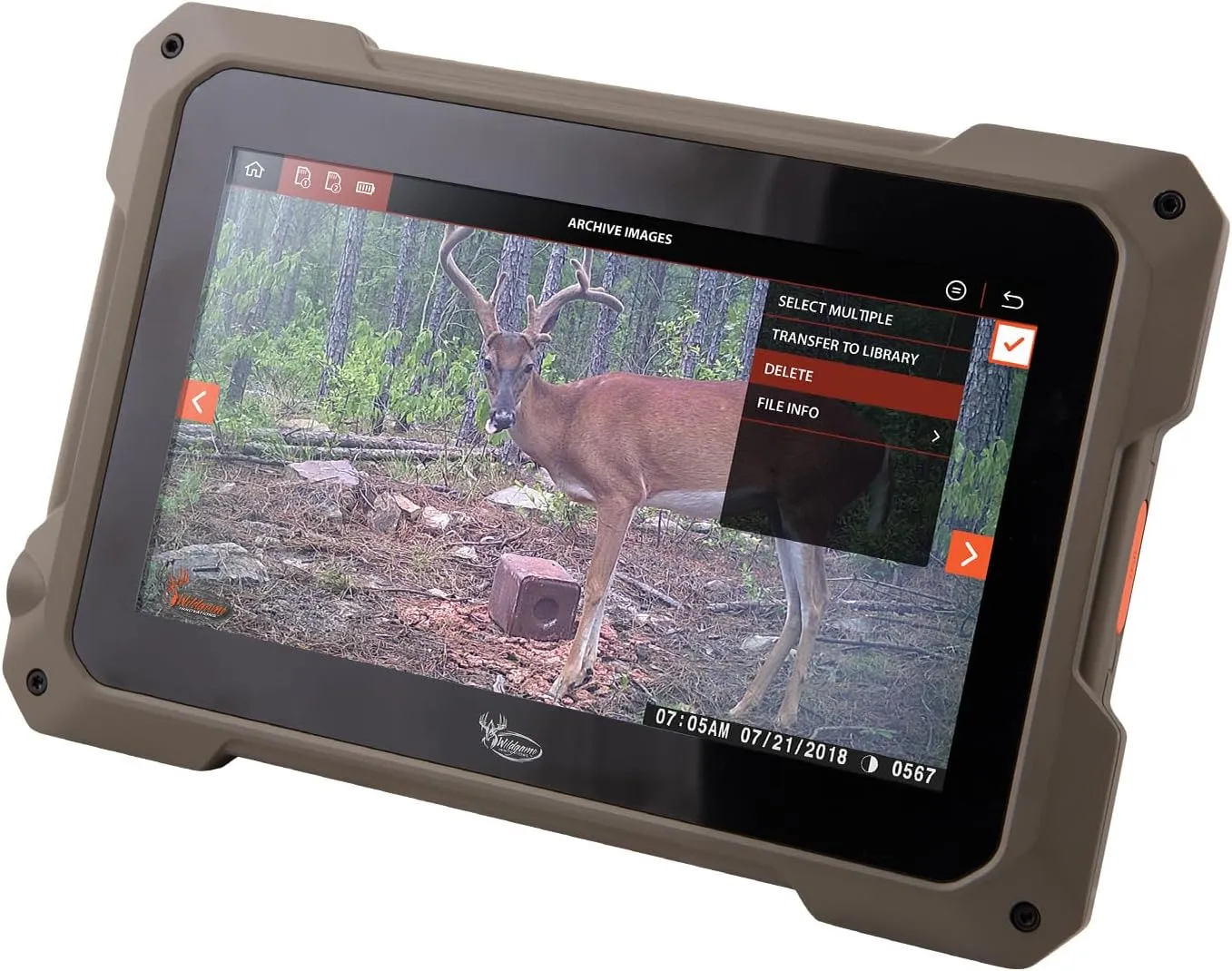 Wildgame Innovations SD Card Reader for Trail Camera Viewing, Compatible with Apple & Android