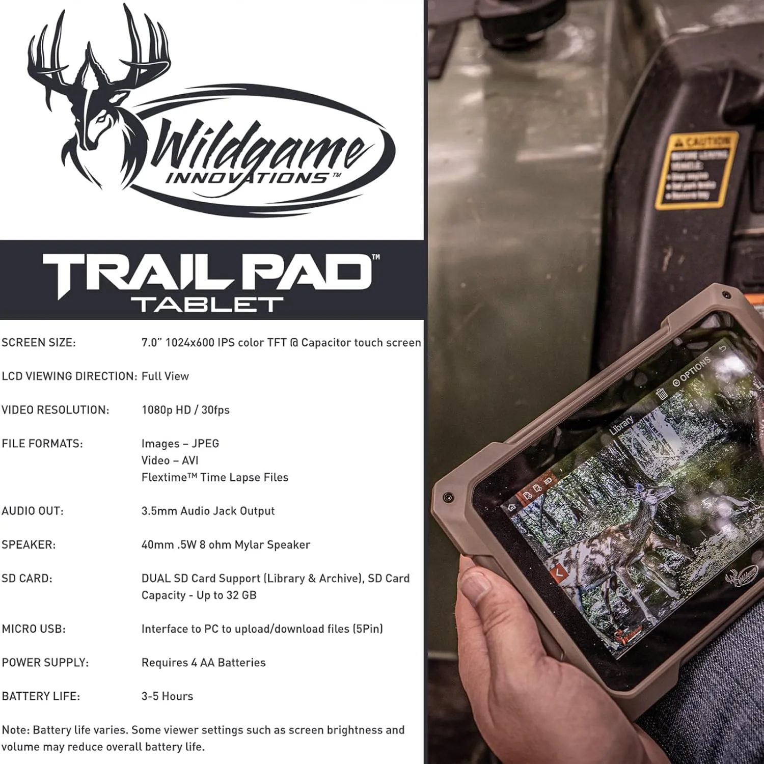 Wildgame Innovations SD Card Reader for Trail Camera Viewing, Compatible with Apple & Android