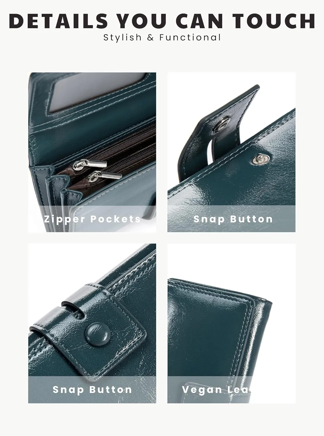 Women Leather Wallet Designer Long Clutch Large Capacity Bifold Multi Credit Card Holder Ladies Gifts
