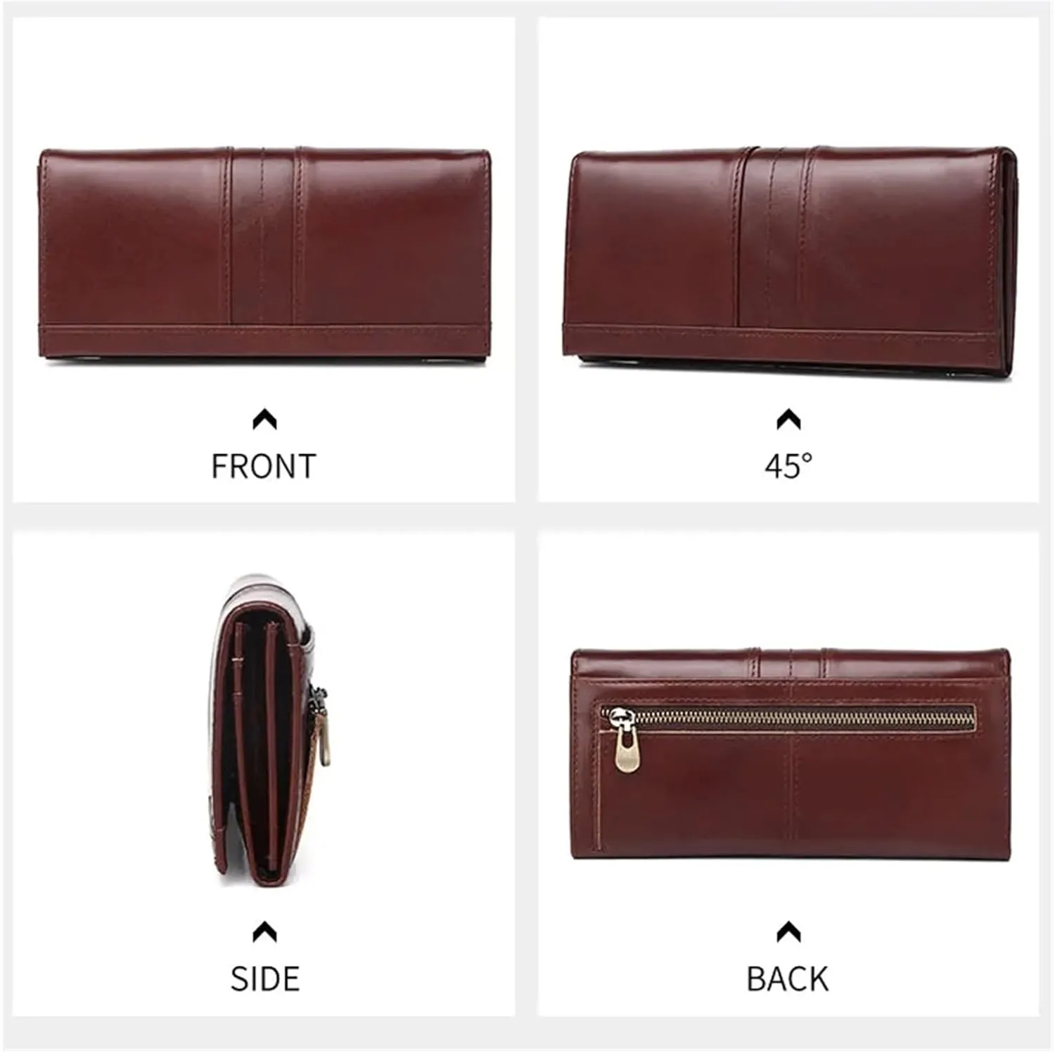Women Leather Wallet Long Multifunction Business Card Holder Purse Brand Fashion Female Purse