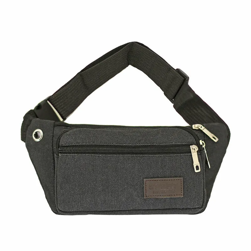 Women's & Men's & Thickened Canvas Exercise Running Change Men's Waist Packs