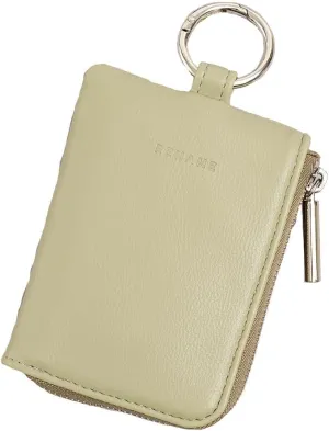 Women's Compact Commuter Pass Card Case with Carabiner, Blue, One Size