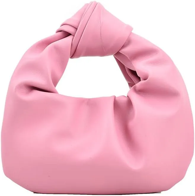 Women's Dumpling Bun Fold Knot Design Cloud Bag Handbag