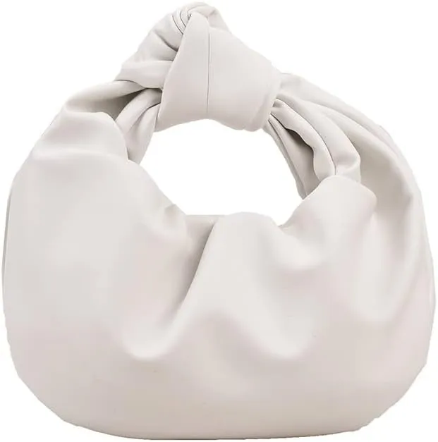 Women's Dumpling Bun Fold Knot Design Cloud Bag Handbag