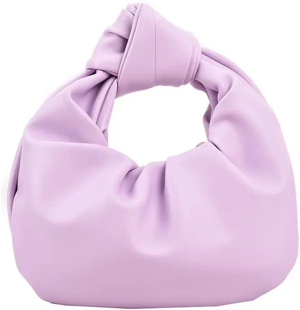 Women's Dumpling Bun Fold Knot Design Cloud Bag Handbag