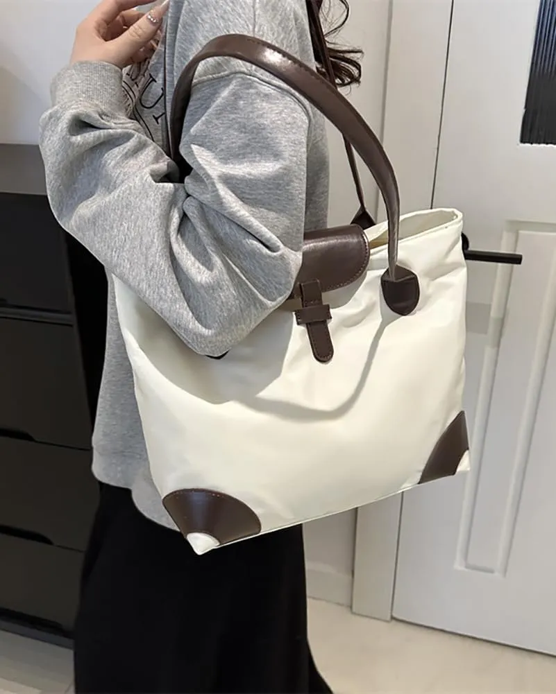 Womens Fashion Tote Bags Large Capacity Shoulder Purse Work Travel Handbag Casual Canvas Top Handle Satchel