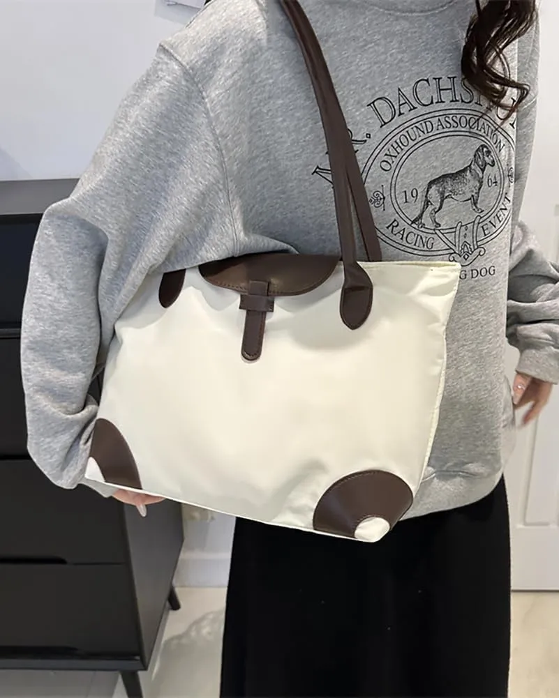 Womens Fashion Tote Bags Large Capacity Shoulder Purse Work Travel Handbag Casual Canvas Top Handle Satchel