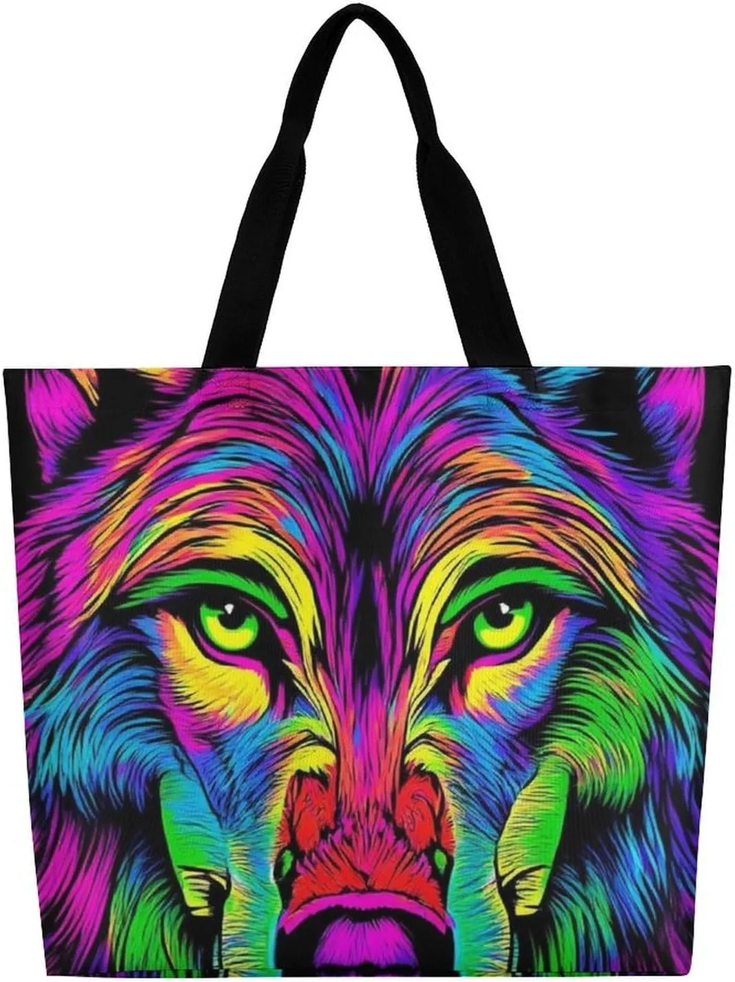 Womens Grocery Bag, Large Capacity Tote Bags Portable Reusable Shopping Shoulder Bag