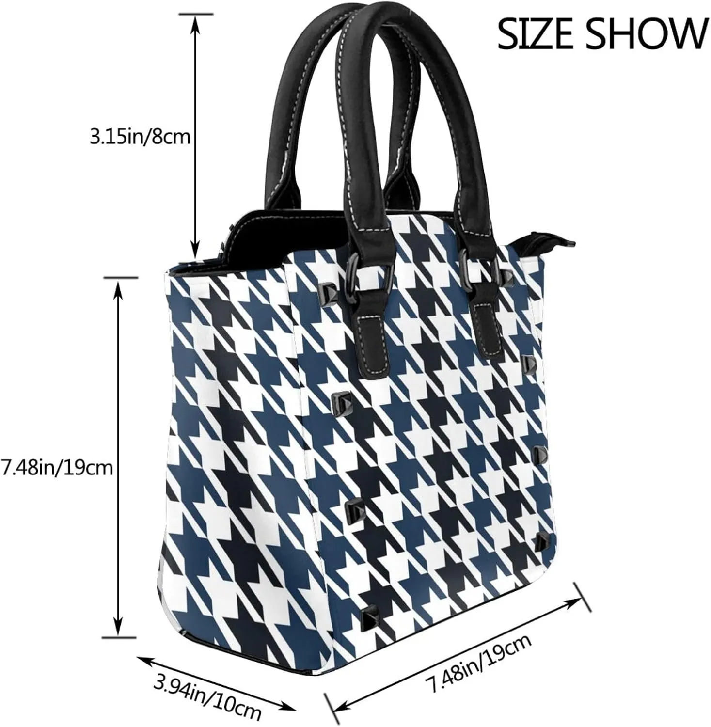 Womens Handbag Purse Handle Shoulder Crossbody Bag Rivet Satchel Tote Shoulder Bag