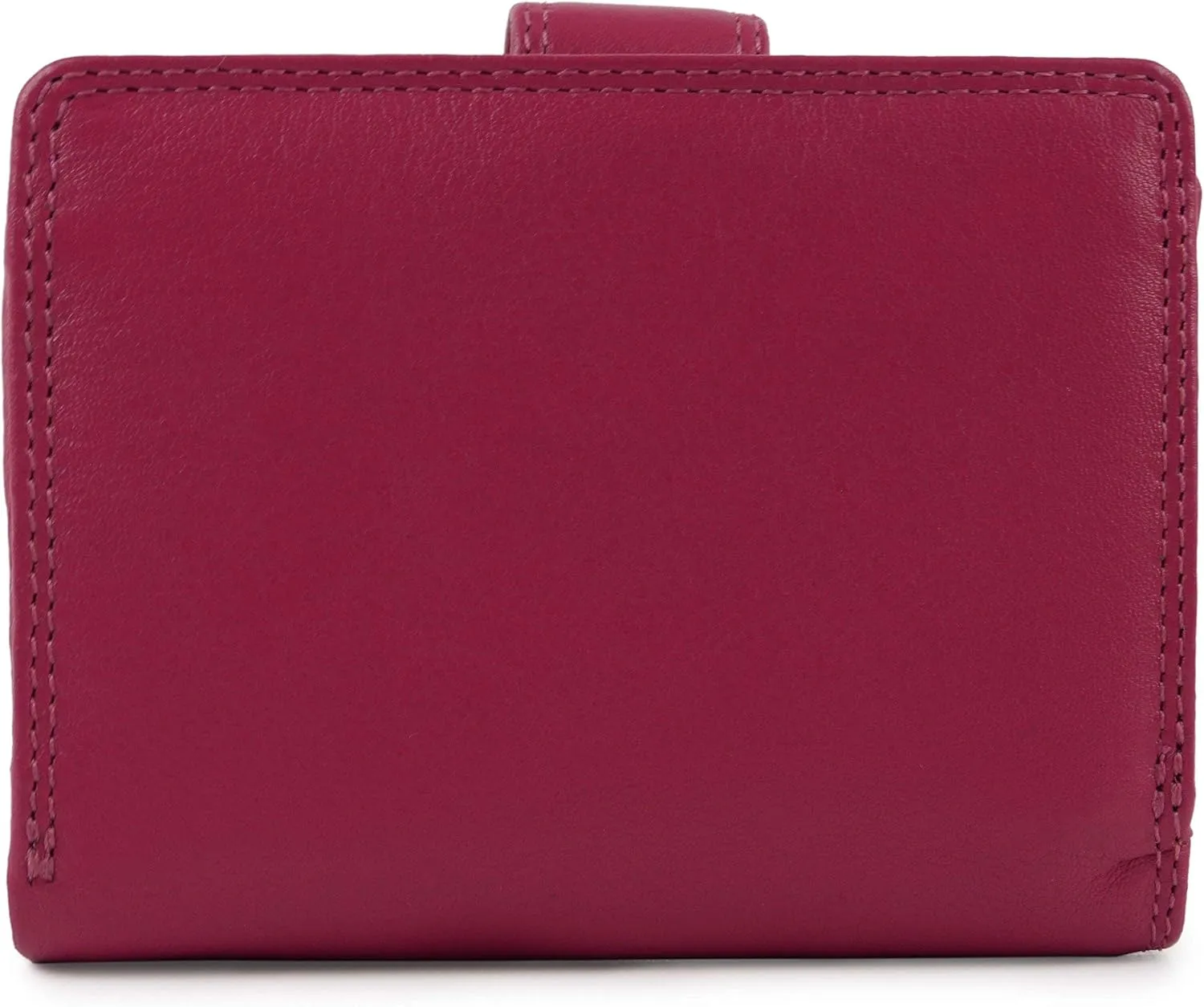 Women's Leather Compact Tab Purse Wallet By Heritage Gift Box Handy