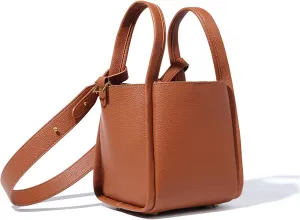 Women's PU Leather Bucket Bag - Lightweight Handbag with Detachable Strap for Work, Travel, and Daily Use