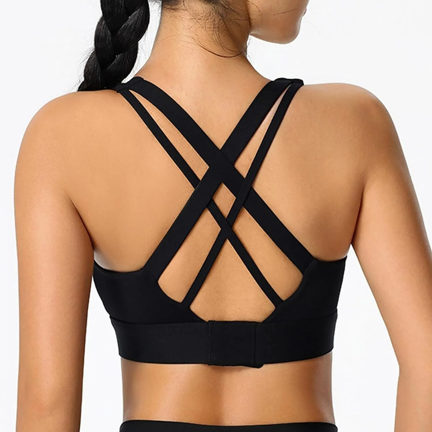 Women's Sexy Large Size Integrated High Strength Shockproof Yoga Running Fitness Sports Bra Tight Sports Bras for