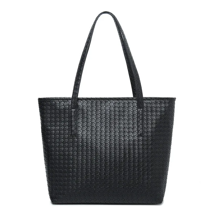 Women's Woven Large Capacity Fashion Simple Big Shoulder Bags
