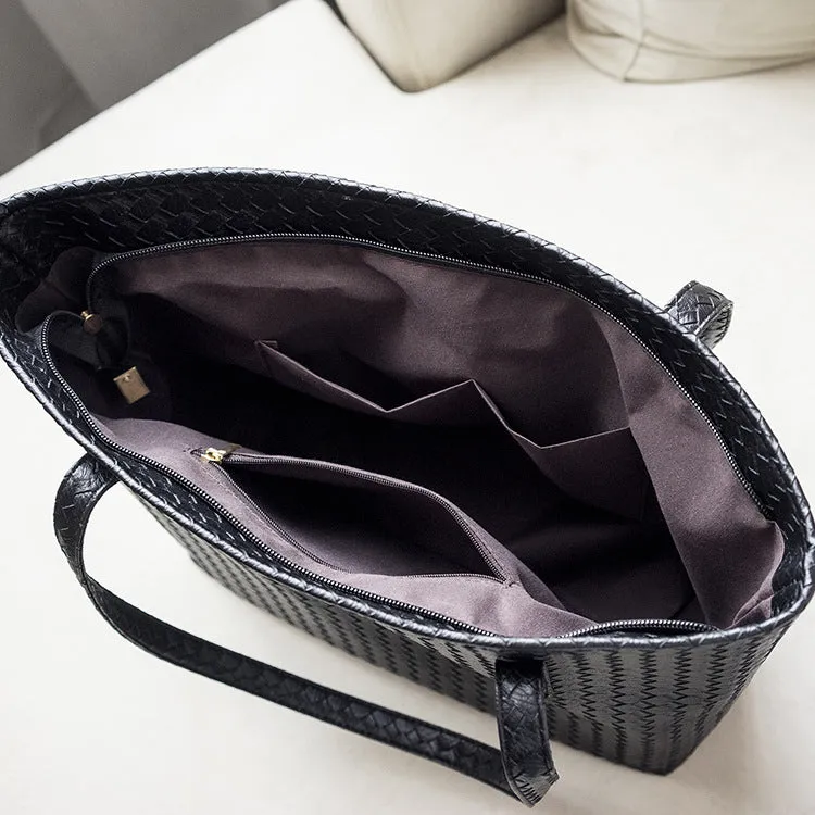 Women's Woven Large Capacity Fashion Simple Big Shoulder Bags