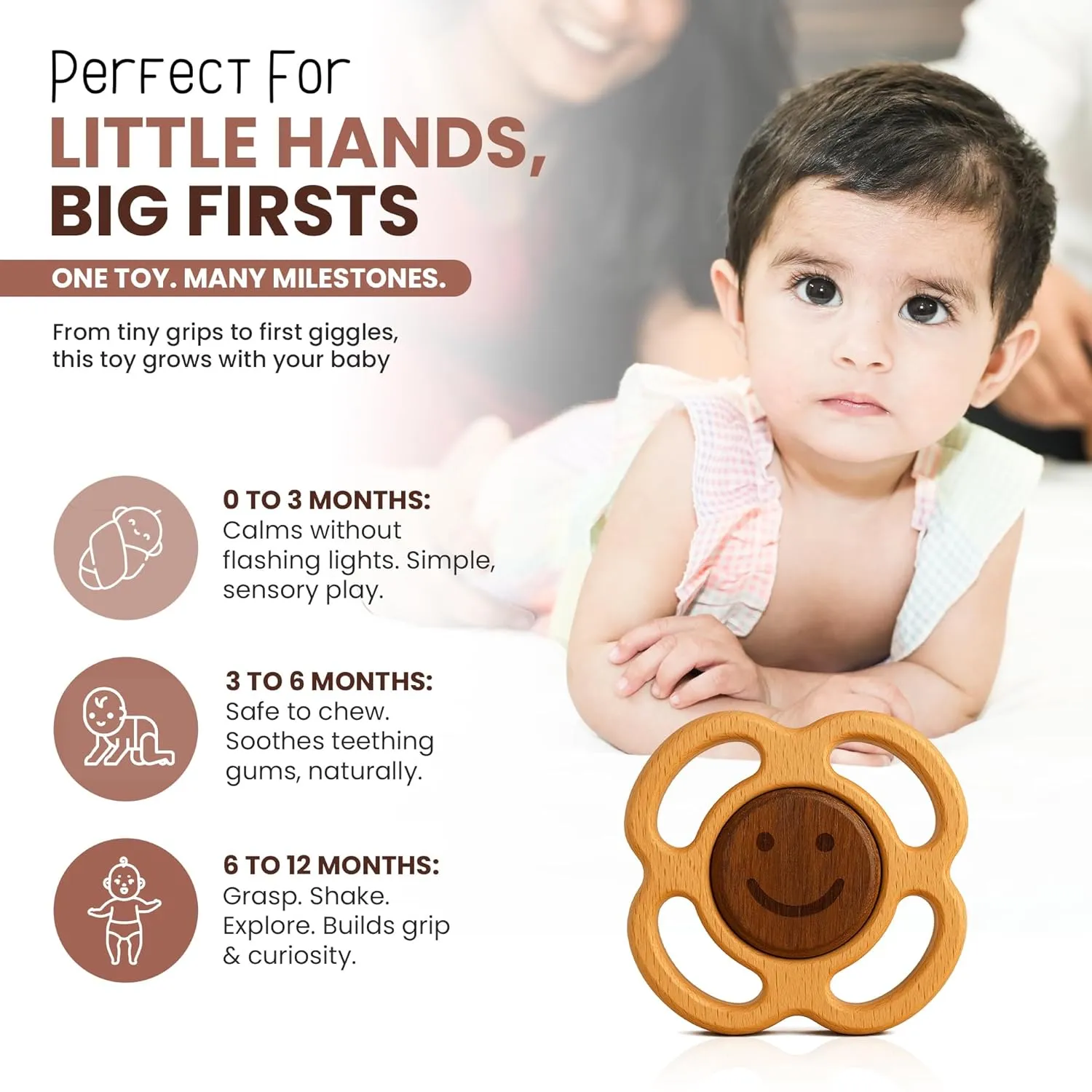 Wooden Rattle for Baby – Natural, Safe & Purposeful Play in a Fast World | A Back-to-Basics Toy Handcrafted in India by HippoToys
