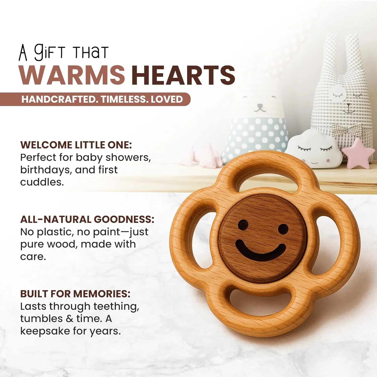 Wooden Rattle for Baby – Natural, Safe & Purposeful Play in a Fast World | A Back-to-Basics Toy Handcrafted in India by HippoToys
