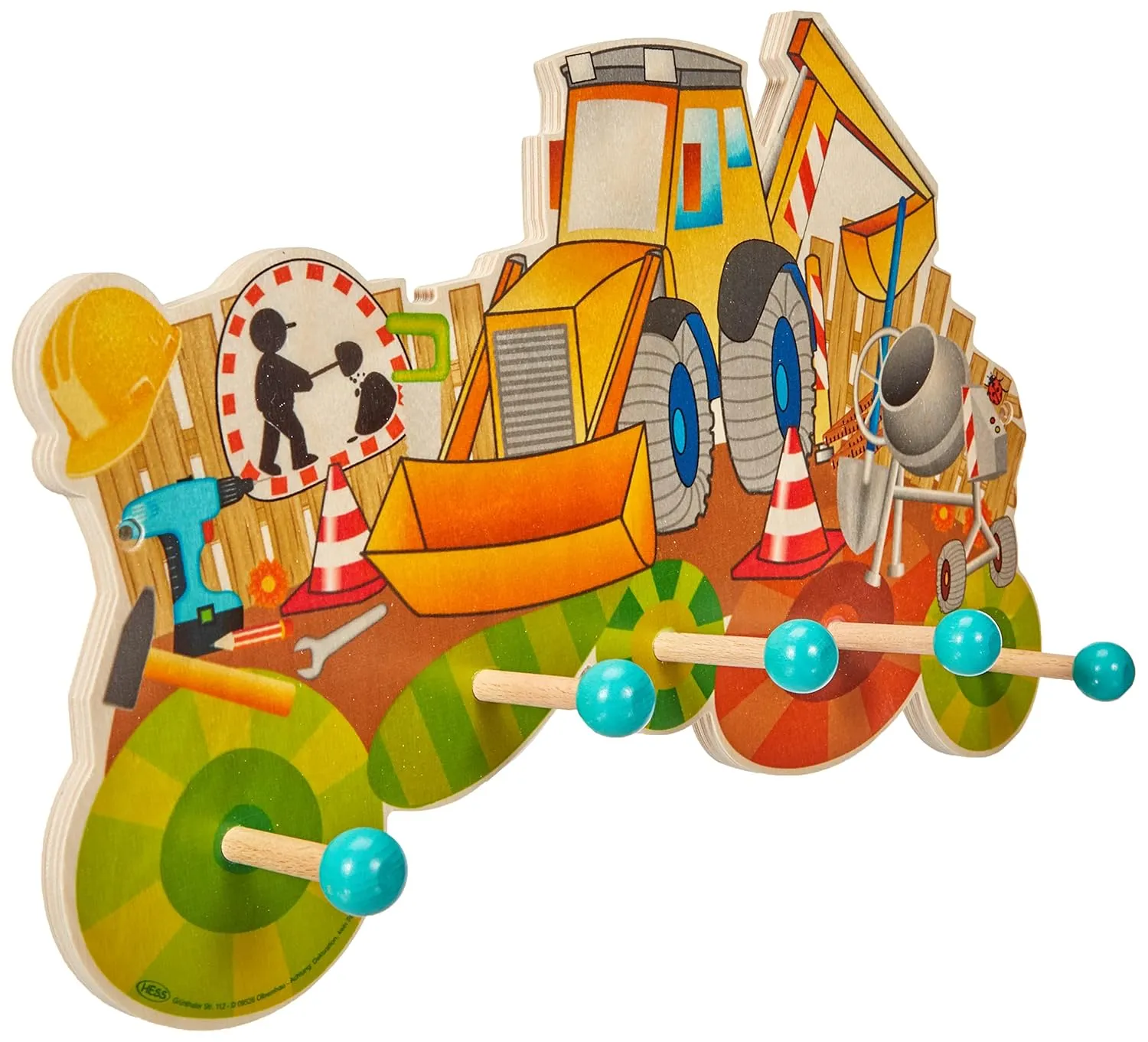 Wooden Wardrobe Baby Toy, Building Site, Multi-Color