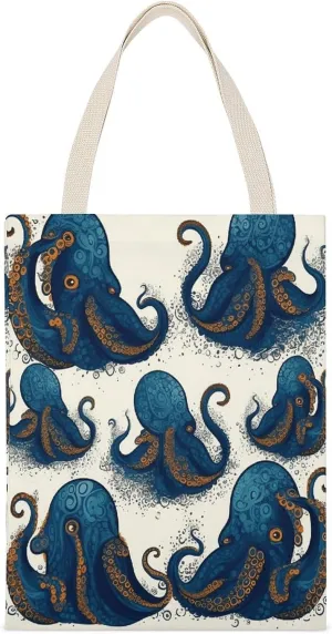 Work Tote Bag, Tentacles Octopus Print All-purpose Tote Bag Canvas Tote Bag Fashion Canvas Bag Multipurpose Canvas Bag