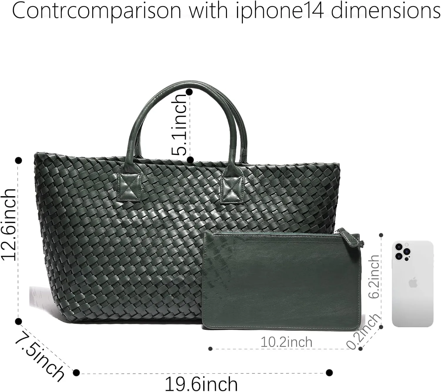 Woven Bag Shopper Bag Travel Handbags and Purses Women Tote Bag Large Capacity Shoulder Fashion Bags