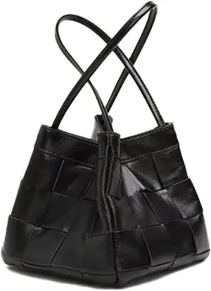 Woven bucket shouler bag for Women,Tote Vegan Leather Handbags, Large-capacity crossbody bag.purse,soft Casual Hobo