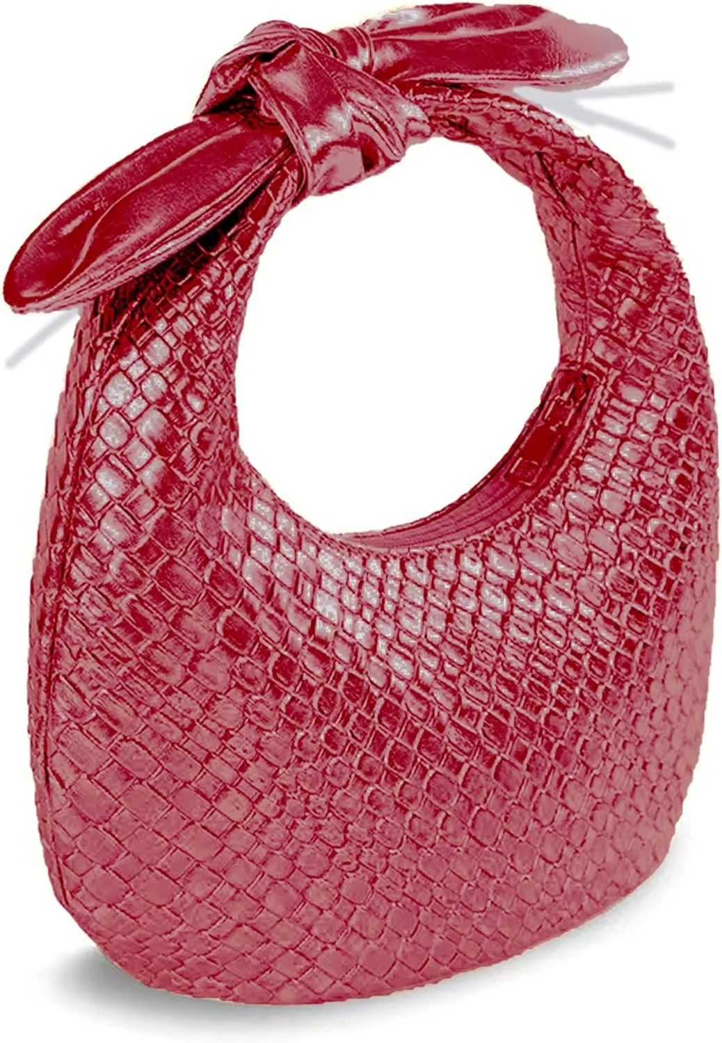 Woven Clutch Purses for Women, Summer Beach Bag, Bow Knot Dumpling Evening Handbags for Party Wedding