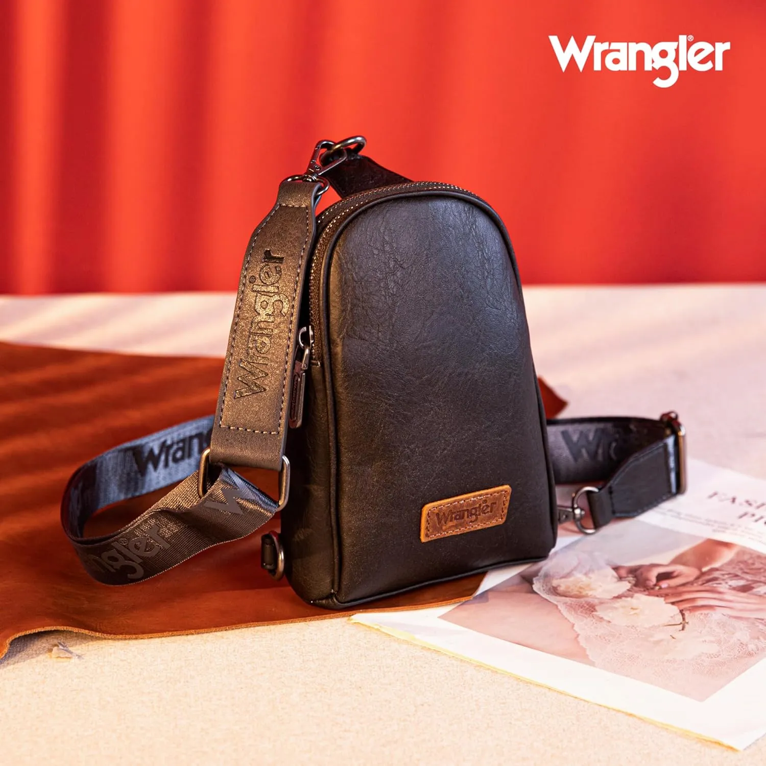 Wrangler Small Crossbody Sling Bag for Women Cross Body Purse Chest Bags for Travel