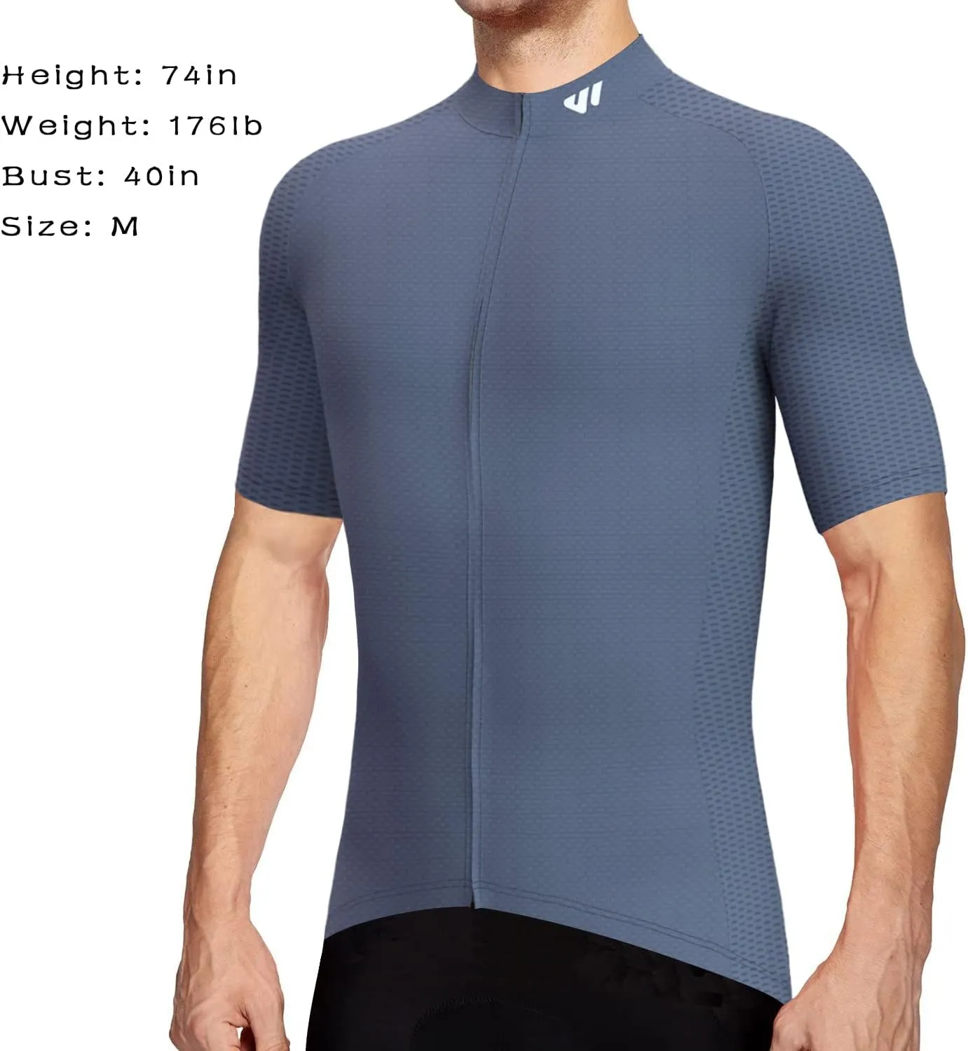 Wulibike Men's Cycling Jerseys Short Sleeve Bike Biking Shirts Full Zip with Pockets Road Bicycle Clothing