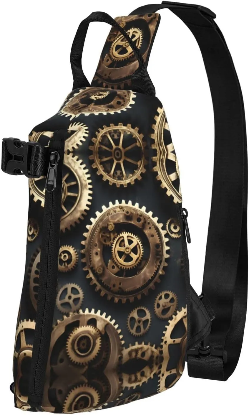 WURTON Strawberry Pattern Print Lightweight Adjustable Crossbody Backpack Daypack For Men,Women Sling Bag