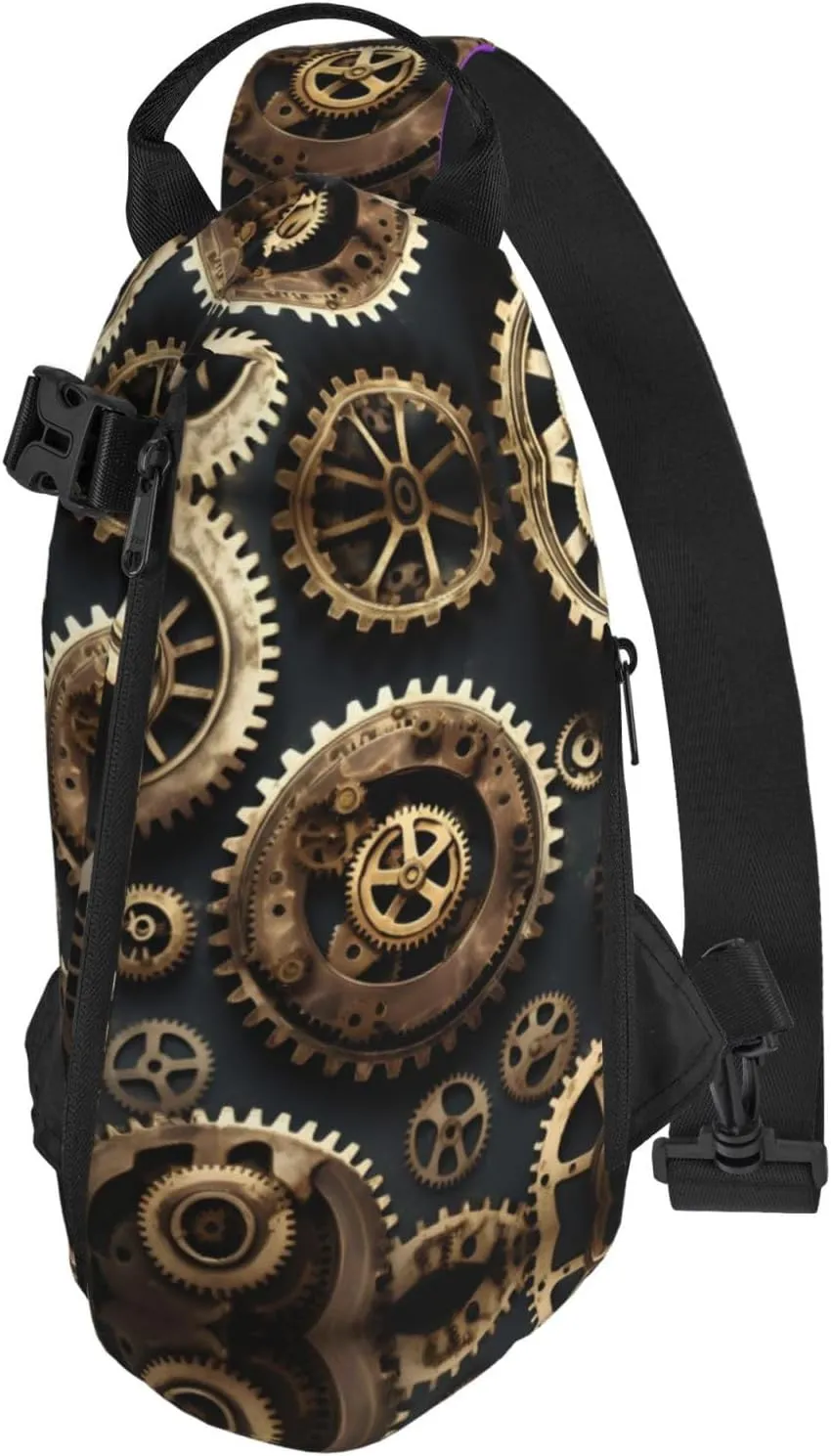 WURTON Strawberry Pattern Print Lightweight Adjustable Crossbody Backpack Daypack For Men,Women Sling Bag