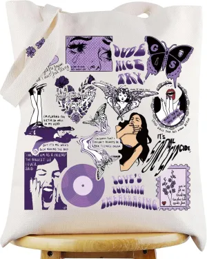 WZMPA Aesthetic Tote Bag - Musical Themed Shoulder Bag Tour Concert Gift