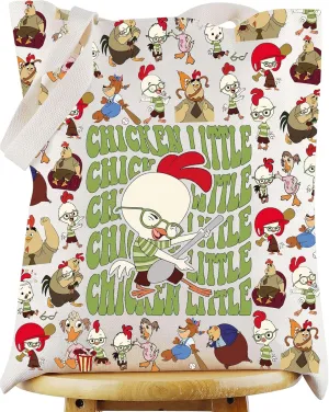 WZMPA Little Chicken & Abby Shoulder Bag Buck Cluck Fans Gift Foxy Loxy & Mayor Turkey Lurkey Tote Case Little Chicken Merch