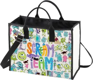 WZMPA Monster Mike & Sully Tote Bag Mike & Sully Fans Gift Scream Team Monster Grocery Bag Mike & Sully Merch