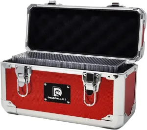 X-40 Compact Metal Slab Case PSA BGS CGC Durable Aluminum Briefcase for Graded Sports & Trading Cards PSA Card Case & Graded Slab, Red, Size 45, Titan