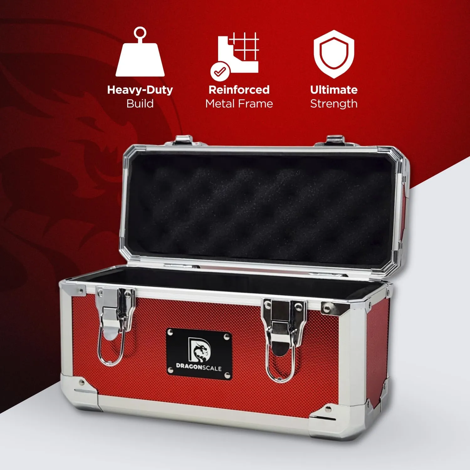 X-40 Compact Metal Slab Case PSA BGS CGC Durable Aluminum Briefcase for Graded Sports & Trading Cards PSA Card Case & Graded Slab, Red, Size 45, Titan