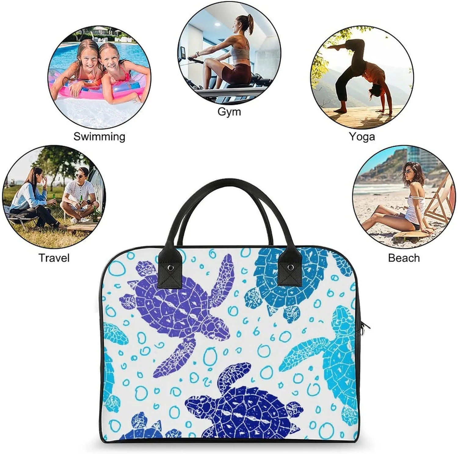 Yellow Classic Rubber Duck Fashionable Large Capacity Travel Handbag Unisex