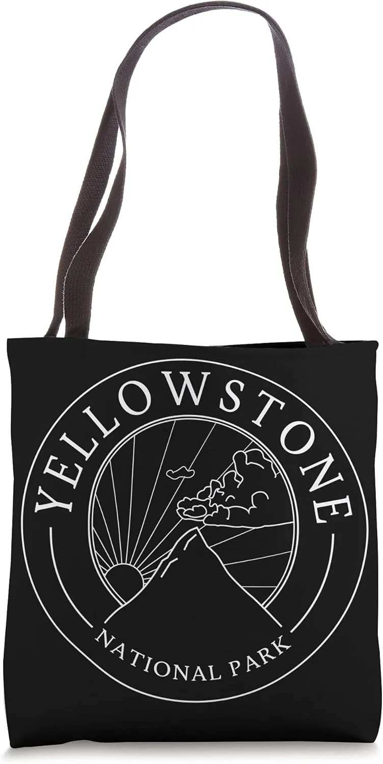 Yellowstone Idaho National Park Logo Travel Tote Bag
