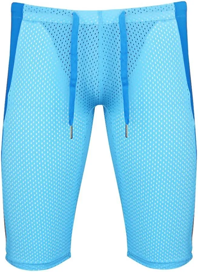 YiZYiF Men's Soft Breathable Running Tights Bikini Stretch Workout Pants