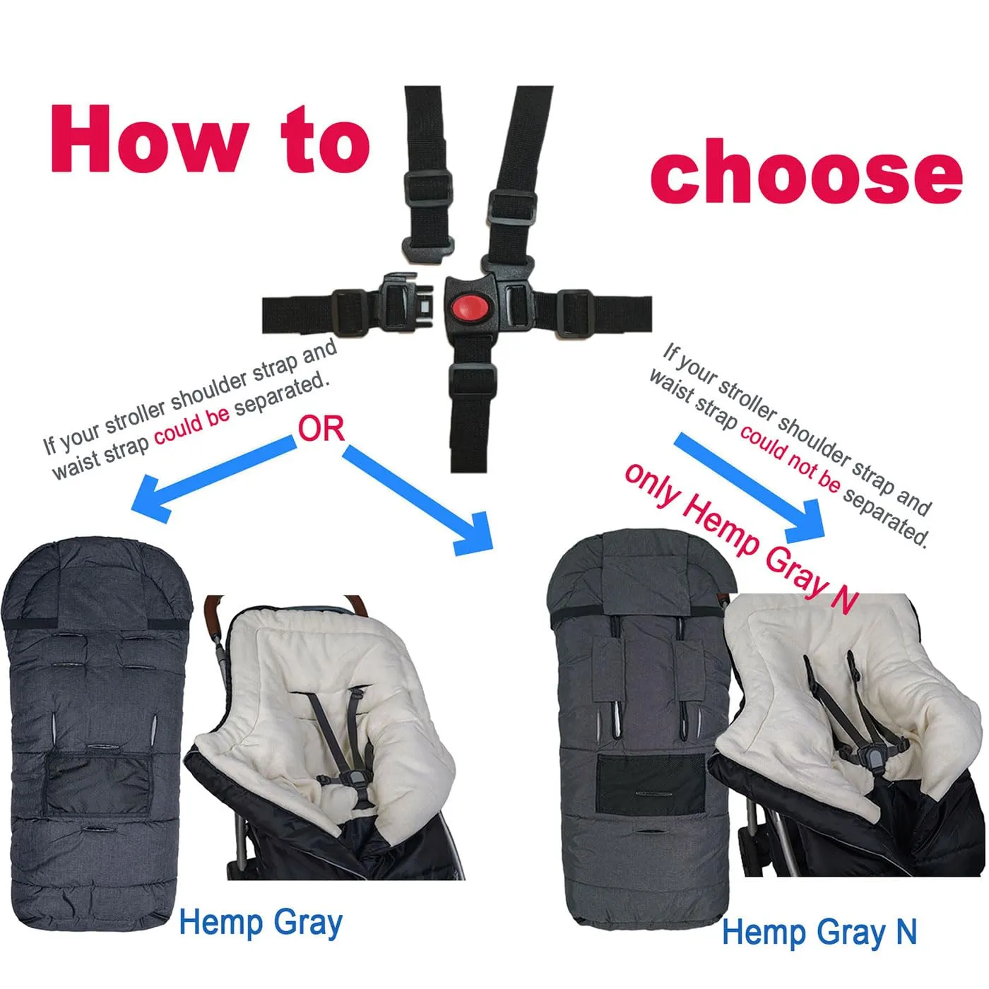 Yobee Winter Outdoor Tour Waterproof Stroller Bunting Bag, Warm and Comforatble Stroller Footmuff, Toddler Universal Stroller Sleeping Bag, Multi-Use,6 to 36 Months