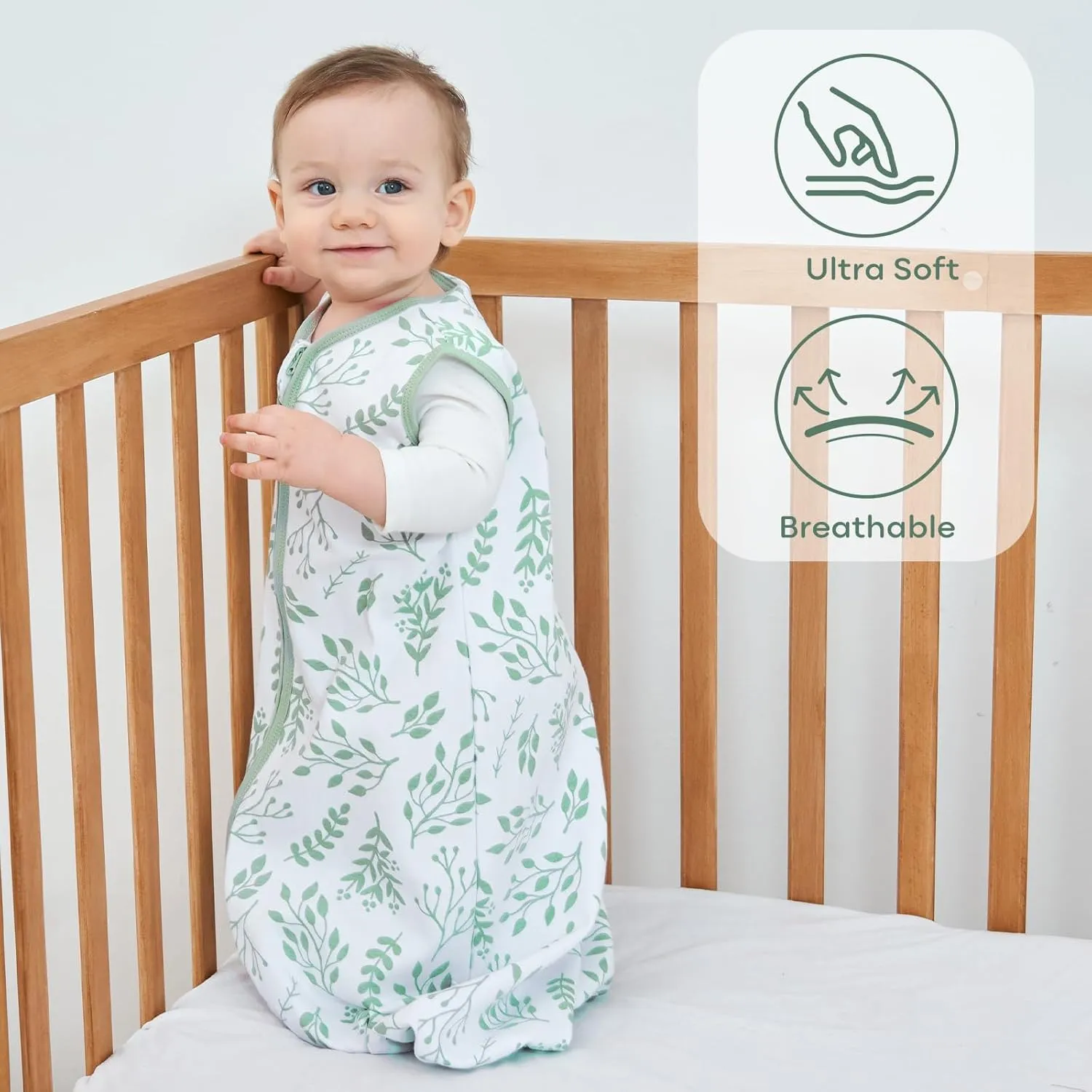 Yoofoss Baby Sleep Sack 18-24 Months Baby Wearable Blanket 100% Organic Cotton 2-Way Zipper TOG 0.5 Toddler Sleeping Sack Lightweight