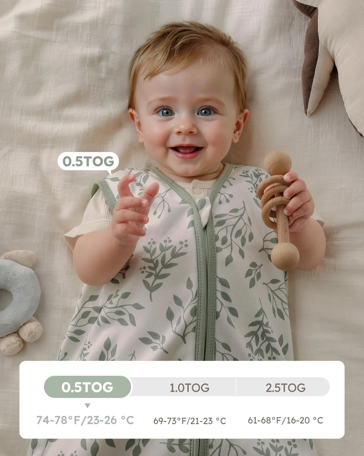 Yoofoss Baby Sleep Sack 6-12 Months Wearable Blanket for Babies 100% Organic Cotton 2-Way Zipper TOG 0.5 Toddler Sleeping Sack 3 Pack, Soft Lightweight Sleep Sacks