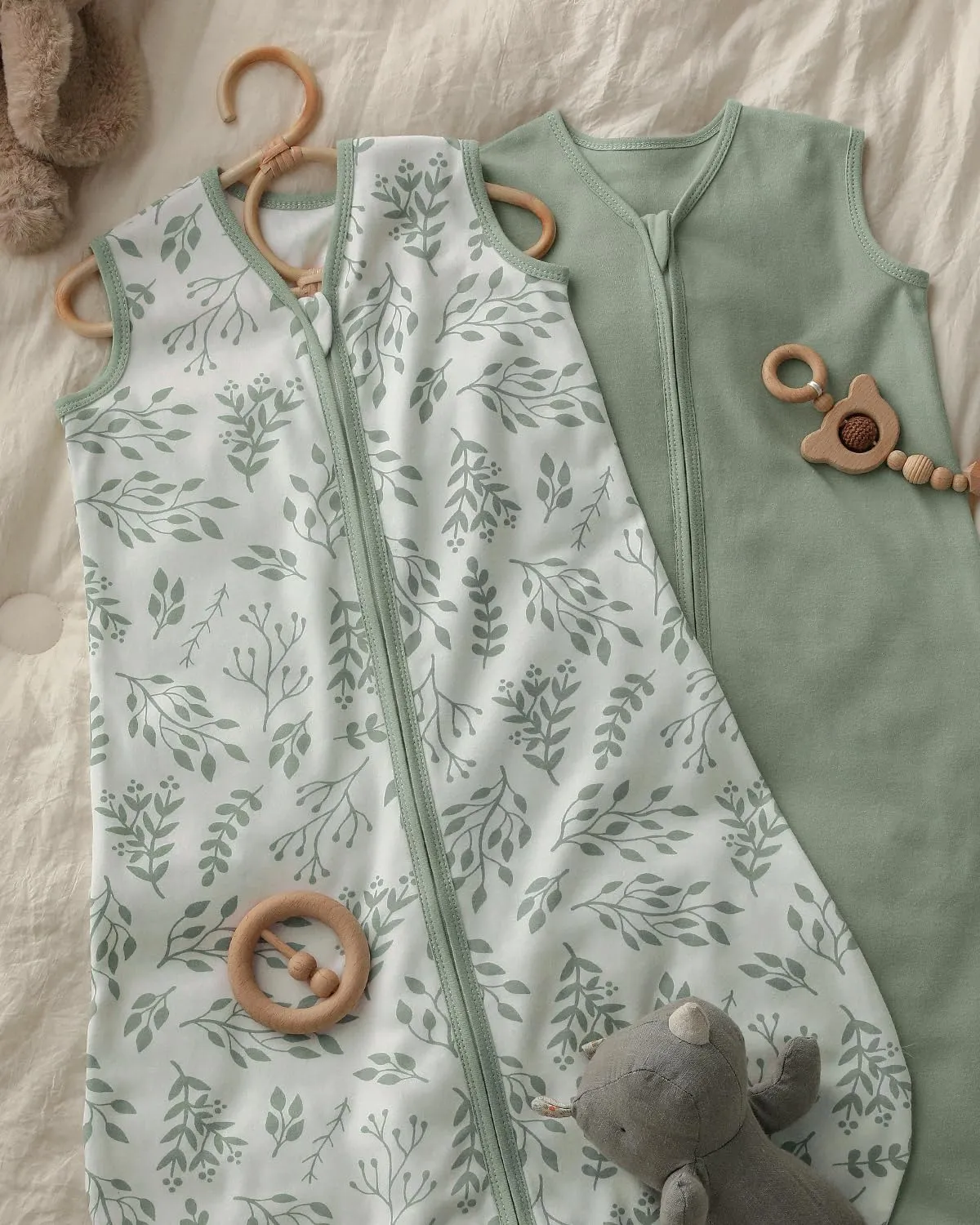 Yoofoss Baby Sleep Sack 6-12 Months Wearable Blanket for Babies 100% Organic Cotton 2-Way Zipper TOG 0.5 Toddler Sleeping Sack 3 Pack, Soft Lightweight Sleep Sacks